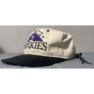 Vintage Colorado Rockies Hat With Drawstring #1 Apparel LOOK MLB Licensed